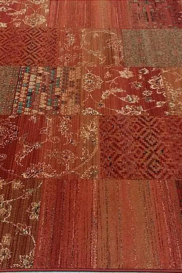 Tappeti di lusso in lana ROYAL PATCHWORK rosso
