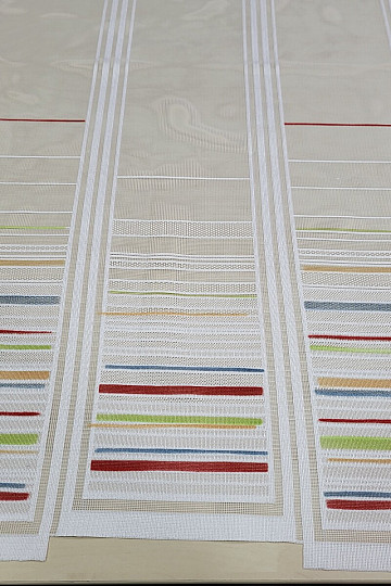 Tenda per bambini su una vetrata - jacquard Strisce colorate