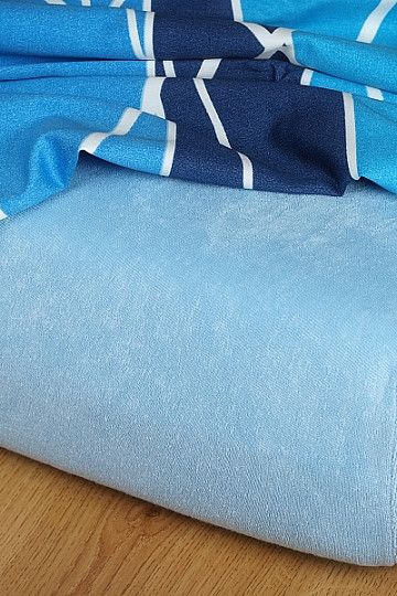 Lenzuolo in spugna, colore azzurro