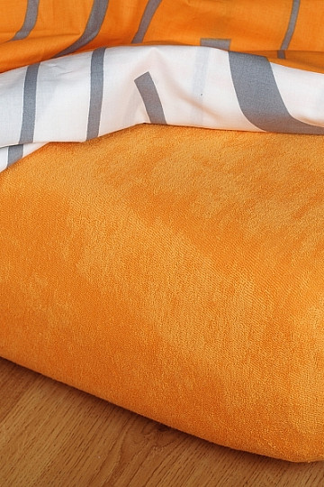 Lenzuolo in spugna arancione