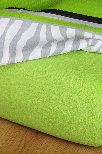 Lenzuolo in spugna color kiwi