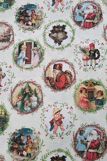 Tessuto per decorazioni natalizie VICTORIAN CHRISTMAS
