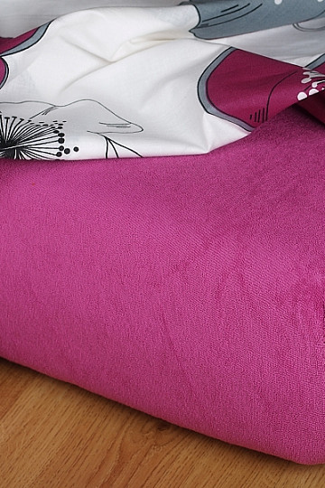 Lenzuolo in spugna colore mora