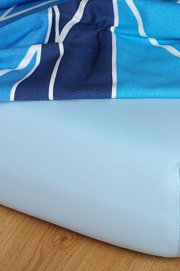 Lenzuolo in jersey colore azzurro