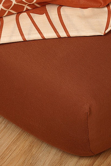 Lenzuolo in jersey color nocciola