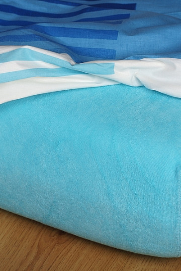 Lenzuolo in jersey colore turchese