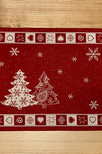 Impostazione della tabella Albero di Natale rosso