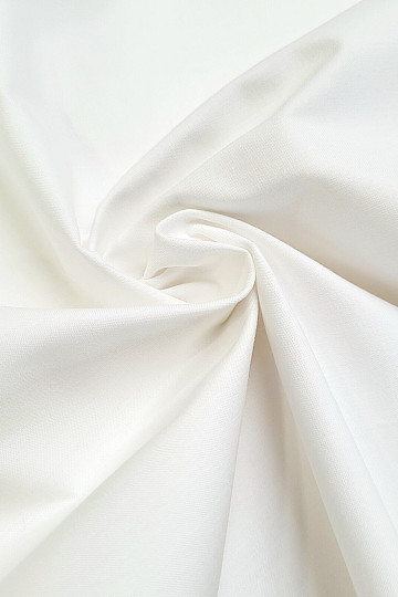 SOLITUDE SATIN Tessuto di cotone bianco