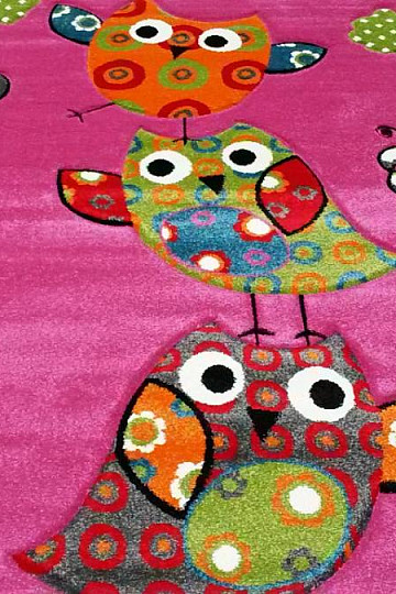Tappeto per bambini GUFO e GUFO rosa