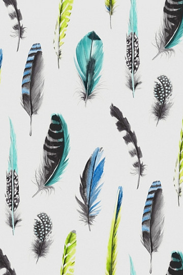 Tessuto decorativo Piume blu