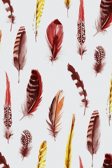 Tessuto decorativo Piume rosse