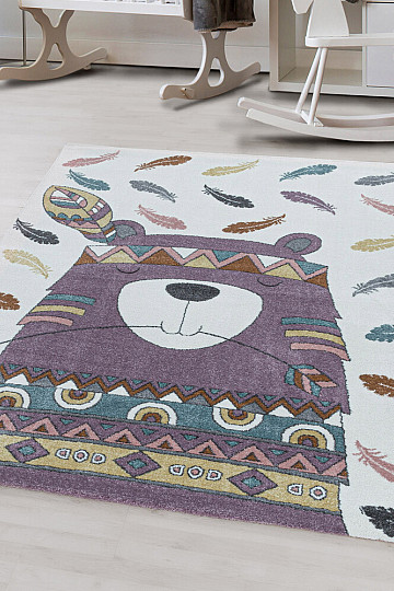 Tappeto di lusso per bambini FUNNY viola indiano