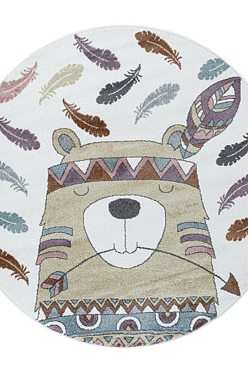 Tappeto rotondo per bambini FUNNY di colore indiano