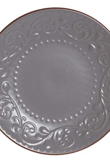 Piatto dessert GRAY RELIEF 21x2,5 cm grigio