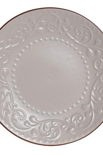 Piatto dessert BEIGE RELIEF 21x2,5 cm beige
