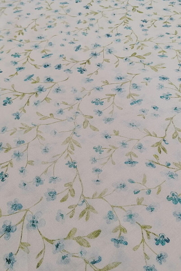 Tessuto di cotone blu mini sakura