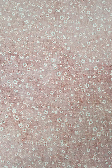 Tessuto in cotone MONO MINI FIORE ROSA