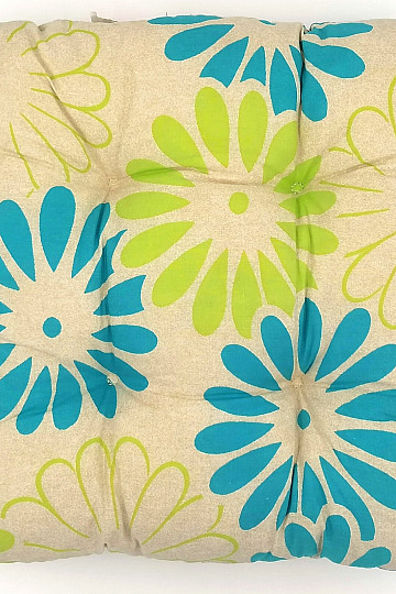 Divano fiore blu-verde