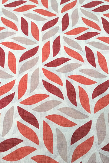 Tessuto decorativo Coord foglie rosse