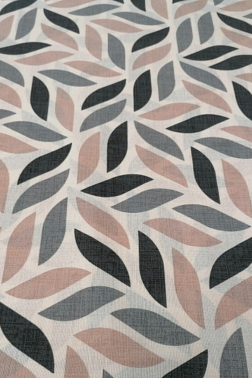 Tessuto decorativo Coord foglie grigio