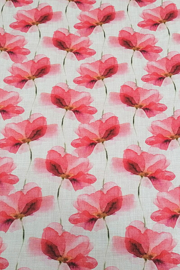 Tessuto decorativo Fiori rossi