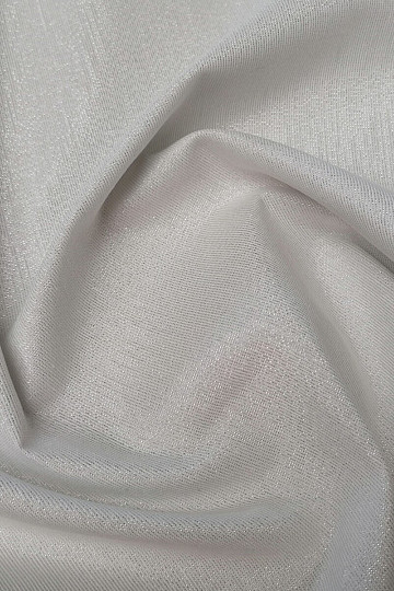 Tessuto decorativo natalizio Babbo Natale con lurex bianco-argento