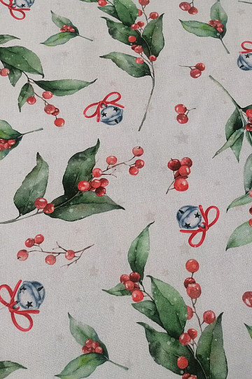 Tessuto per decorazioni natalizie Agrifoglio grande