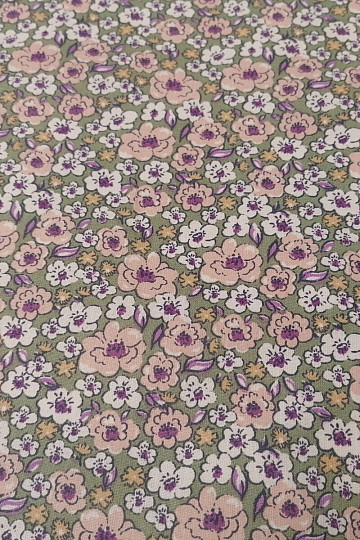 Tessuto di cotone KALMIA verde
