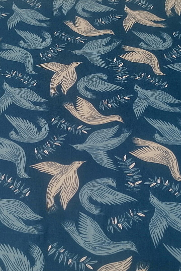 Tessuto di cotone Jay blu