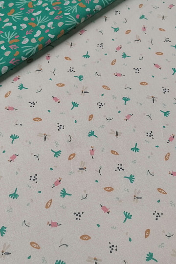 Tessuto di cotone Jeiade bianco