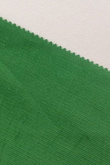 Tessuto di cotone Velluto a coste sottile - verde