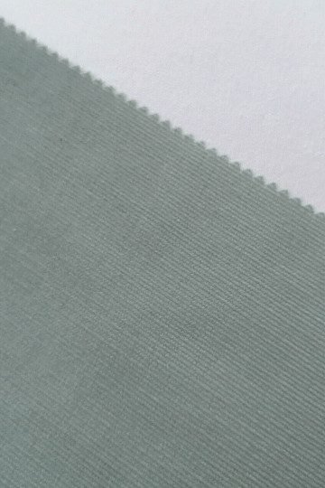 Tessuto di cotone Velluto a coste sottile - verde/grigio