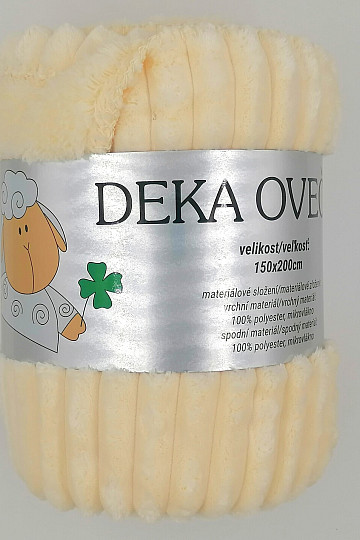 coperta in microfibra EXTRA SOFT SHEEP velluto a coste - panna