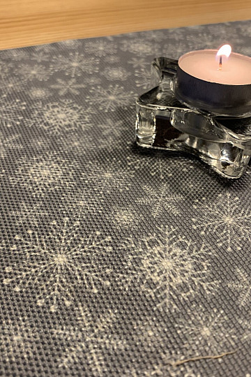 Tavola natalizia GREY FLAKES II