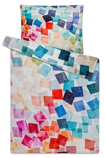 Biancheria da letto in microfibra Microflanella - cubi colorati