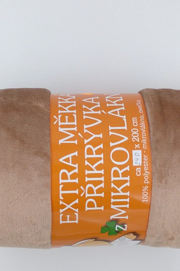 COPERTA IN MICROFLANEL CIOCCOLATO