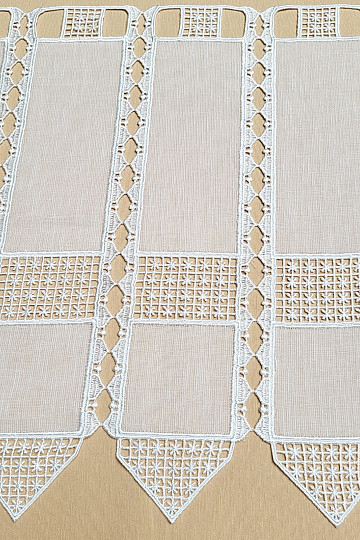 Lussuosa tenda ricamata GERSTER su vetro colorato 11756/030/0010 crema