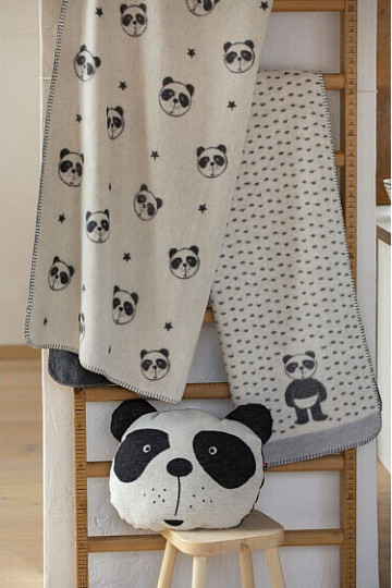 Coperta per bambini PANDA 2212/60 avorio 75x100