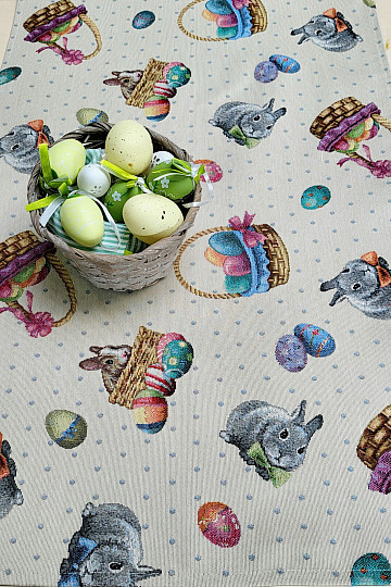 Tovaglia arazzo, sciarpa CONIGLIETTO DI PASQUA