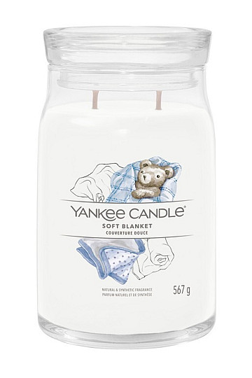 candela YANKEE CANDLE fragranza SOFT BLANKET vetro grande 2 STOPPINI