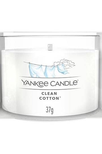 candela YANKEE CANDLE profumo COTONE PULITO IN VETRO 37g