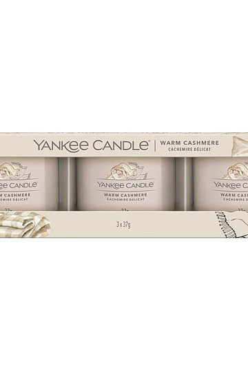 candela YANKEE CANDLE fragranza CALDO CASHMERE SET da 3 pezzi