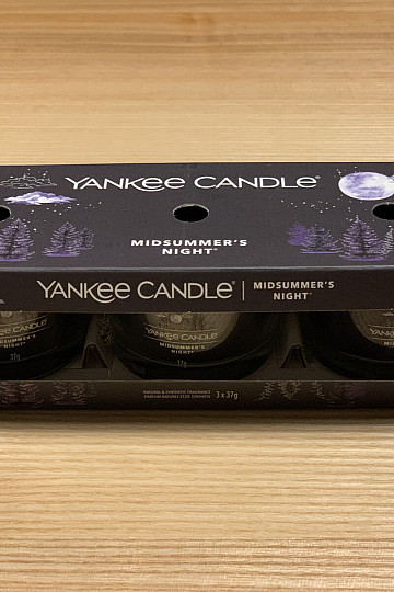 candela YANKEE CANDLE fragranza NOTTE DI MEZZA ESTATE SET 3 pezzi