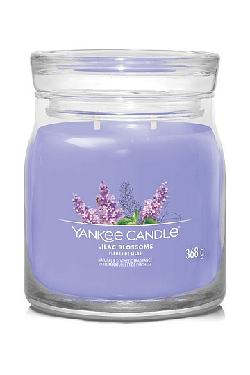 candela YANKEE CANDLE fragranza LILLA BLOSSOMS VETRO MEDIO 2 stoppini