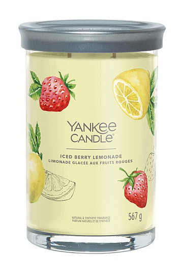 candela YANKEE CANDLE profumo ICED BERRY LEMONADE TUMBER LARGE 2 stoppini