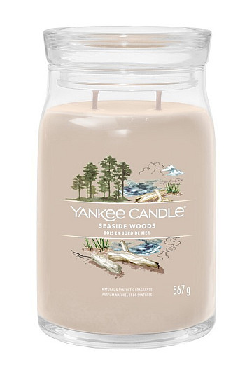 candela YANKEE CANDLE fragranza SEASIDE WOODS VETRO GRANDE 2 stoppini