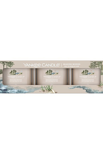 candela YANKEE CANDLE profumo SEASIDE WOODS SET da 3 pezzi