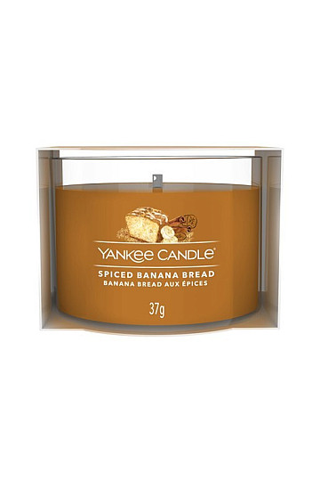 candela YANKEE CANDLE fragranza SPICED BANANA BREAD vetro 37g