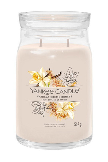 candela YANKEE CANDLE fragranza VANILLA CREME BRULÉE VETRO GRANDE 2 stoppini