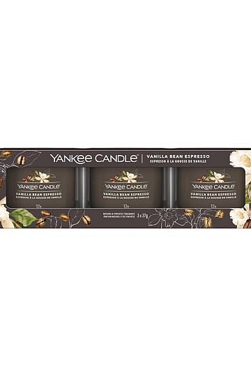 candela YANKEE CANDLE fragranza VANILLA BEAN ESPRESSO SET da 3 pezzi